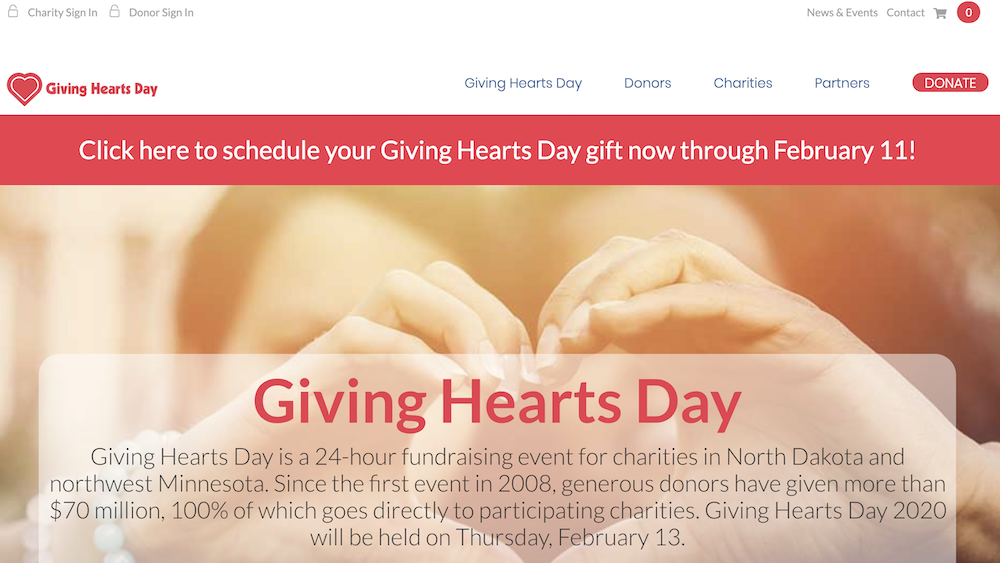 Giving Hearts Day website