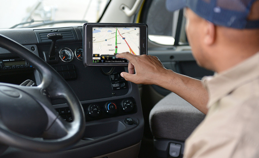 PeopleNet dashboard in cab navigation system